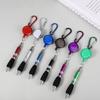 Gespen Ring Lanyard Kantoorbenodigdheden Intrekbare Sleutelhanger Balpen Neutrale Pen Gemakkelijk Trekbare Gesp Pen Schrijfgerei