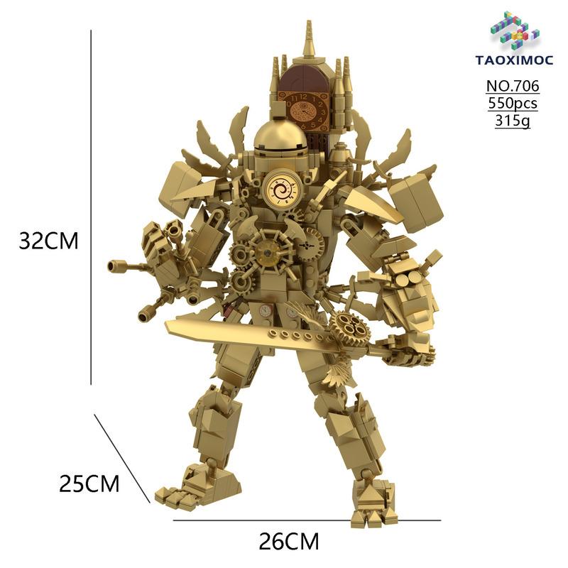 Skibidi Toilet Titan Tv Man Blocks 4.0 Titan Clockman Upgrade Building Figure Speakerman Titan Dragon Drillman  Blocks Set Toy