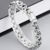 Men's High Polished 316L Stainless Steel Bracelet 20MM Wide 23CM Long Horsewhip Style Link Chain Man Bracelet Jewelry Accessory