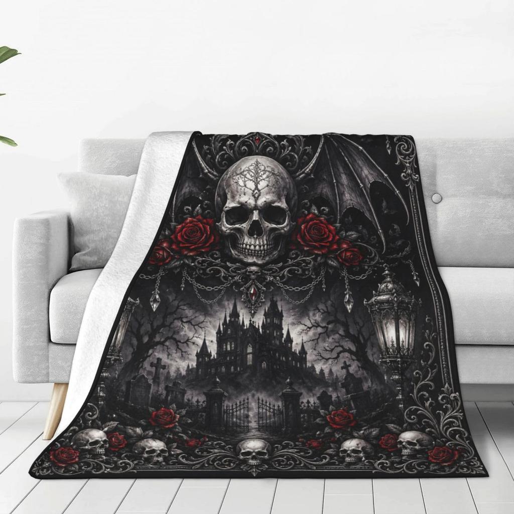 Family Giraffe Hand Drawn Black Background Flannel BlanketCute Animal Sketch Text Print Soft Throw for Bedroom Sofa Casual Home