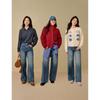 INMAN Women's Retro High-Waist Straight Jeans