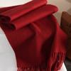 Winter Narrow Scarf 100% Wool Scarf Hot Selling Solid Color Scarf Men's and Women's Universal Warm and Cold Proof Scarf Poncho