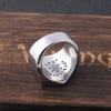 Stainless Steel Viking Compass Runic Ring for Men Vintage Nordic Odin Jewelry Never Fade Viking Totem Statement Ring