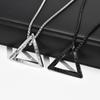 Nordic Triangle Pendant Necklaces for Men Boys,Waterproof Stainless Steel Pendant Necklaces with 50-70CM Box Chain,Stylish Gifts