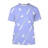 Unisex Badminton Print T-Shirt - Crew Neck, Short Sleeve, Athletic, Fitness-Friendly & Breathable