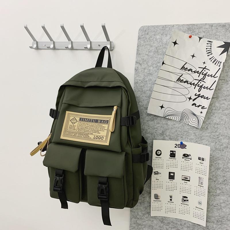 Schoolbag schoolbag female college student high school junior high school student travel waterproof backpack trendy brand male large capacity