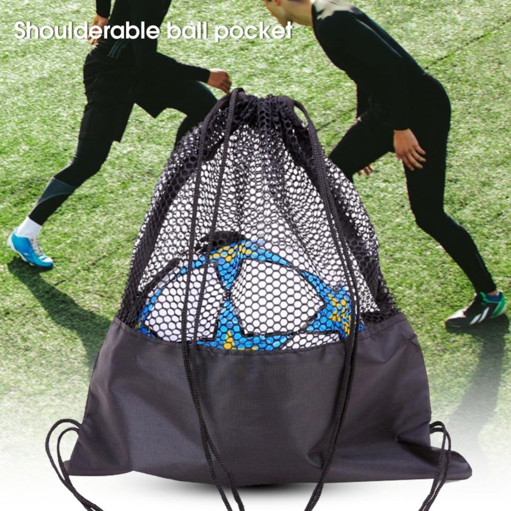 Drawstring Volleyball Storage Bags Basketball Storage Bag Half Mesh Bag Football Storage Bags