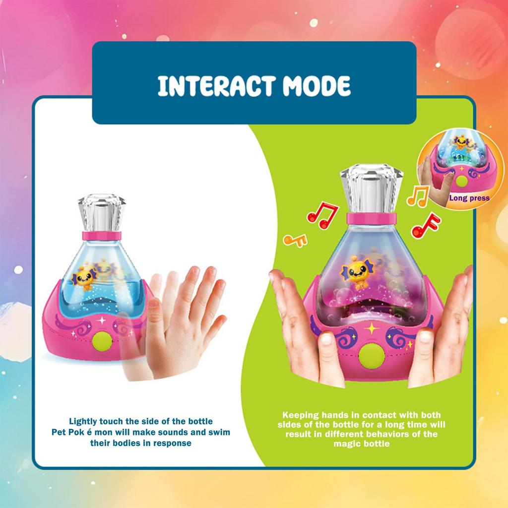 Night Lamp Bubble Lamp With Color Changing LED Lights Glittery Bubble And Swirling Beads Bottle Light With Dolls