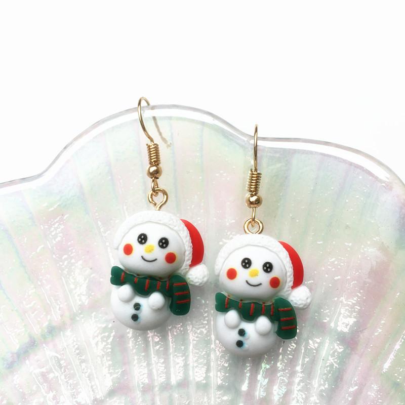 2025 new Fashion Lovely Stud Earrings Family Christmas Tree Snowman Santa Claus Elk Cartilage Earring New Years Gift Jewerly