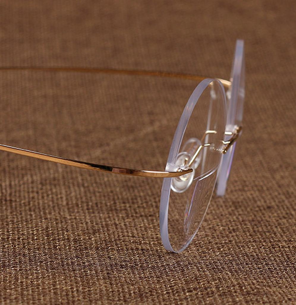 Ultralight Titanium Alloy Vintage Round Rimless See Near and Far Progressive Multifocal Reading Glasses +1 +1.5 +2 +2.5 +3 to +4