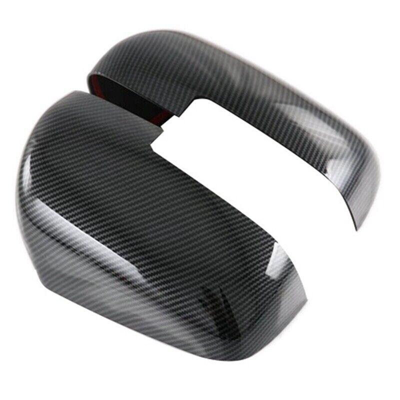 For KIA Mohave Car Rearview Side Mirror Cover Wing Cap Exterior Door Rear View Case Trim Shell Carbon Fiber Look