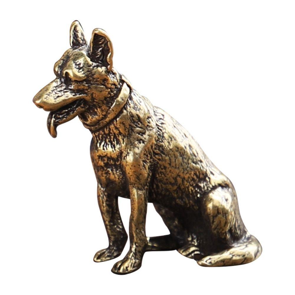 Pure Copper Copper Wolf Dog Antique Puppy Miniatures Retro   Home Decor