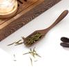 Hand Polished Vintage Ebony Tea Spoon Solid Wood Handle Durable Small Natural Tea Shovel for Home Coffee Bar