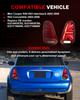 2PCS Tail Lights Assembly For Mini Cooper R50 R52 R53,Union Jack Rear Tail Lamps Tail/Brake & Sequential Blink Turn Signal 01-07