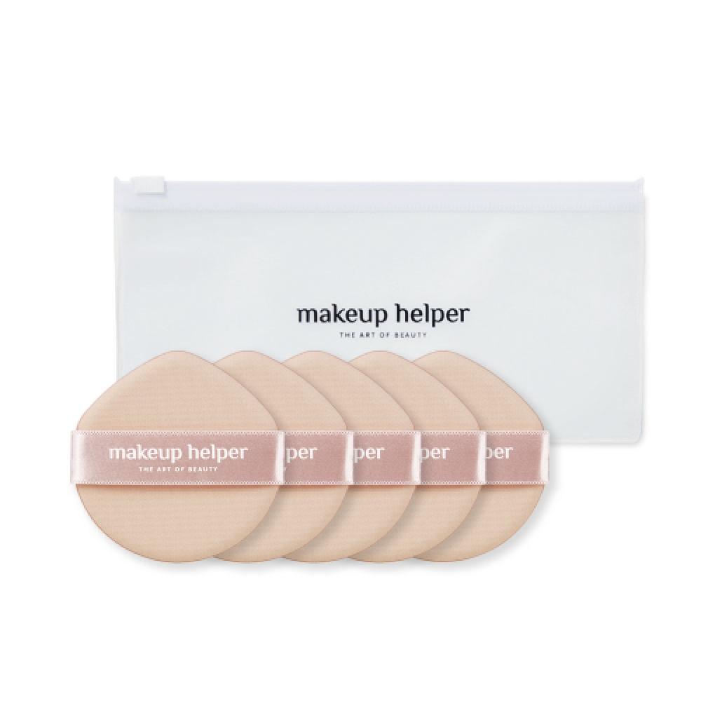 

Makeup Helper Cushion Puff Pink Beige 5pcs Big Edge NONE