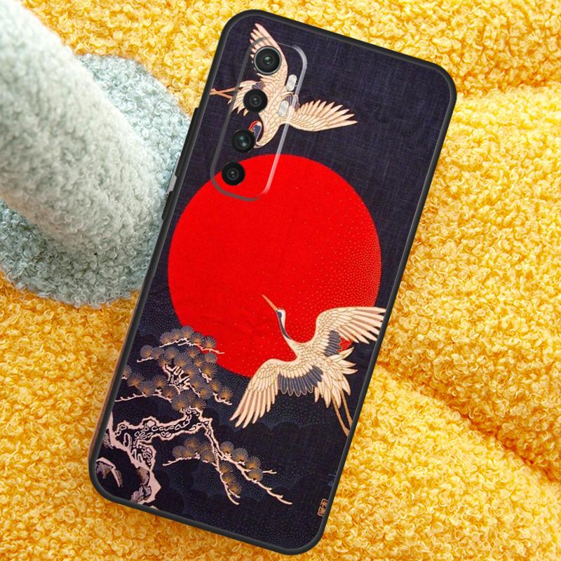 Japanese Cranes Art Case For Xiaomi 15 14 Ultra 13T 14T 15T 17 Pro Max Cover For POCO X7 F8 Pro X3 X5 X6 F5 F6 F7