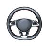 For Mercedes-Benz C200 C250 C300 B250 B260 A200 A250 Sport CLA220 Black Carbon fiber  Leather Car Steering Wheel Cover