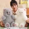 Adorable Long Haired Cat Plush Doll Soft Stuffed Animal Toy For Girls Birthday Gift
