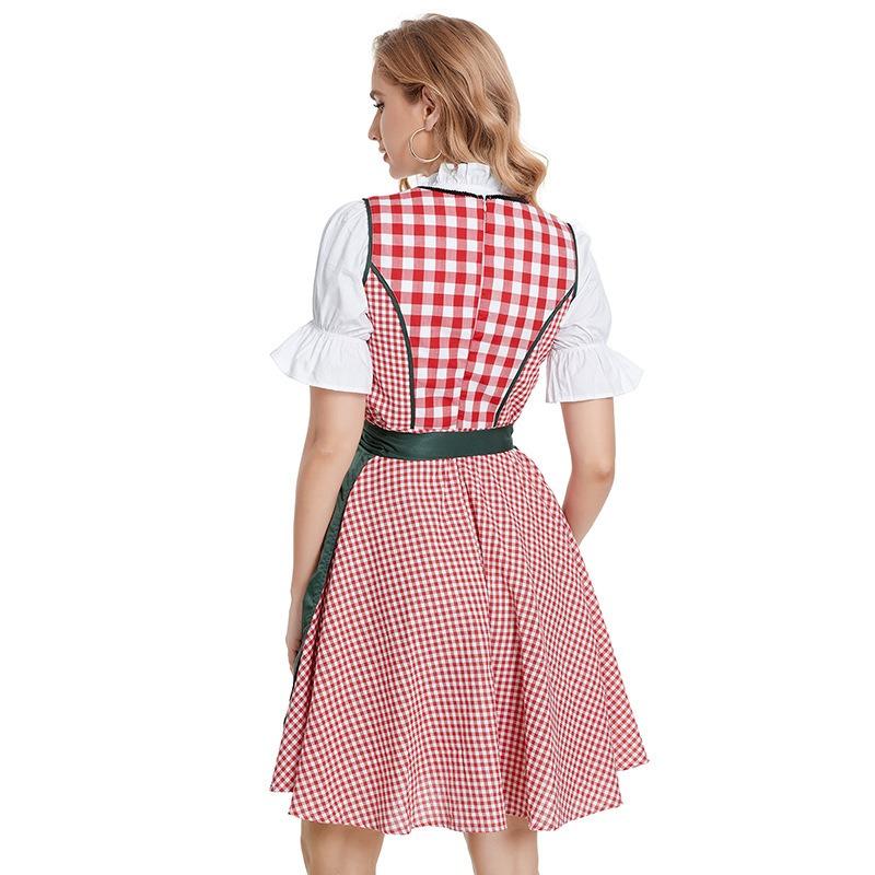 Halloween Kostüme Karomuster Bier Kostüme Oktoberfest Tag Party Kostüme Bühnen Kostüme