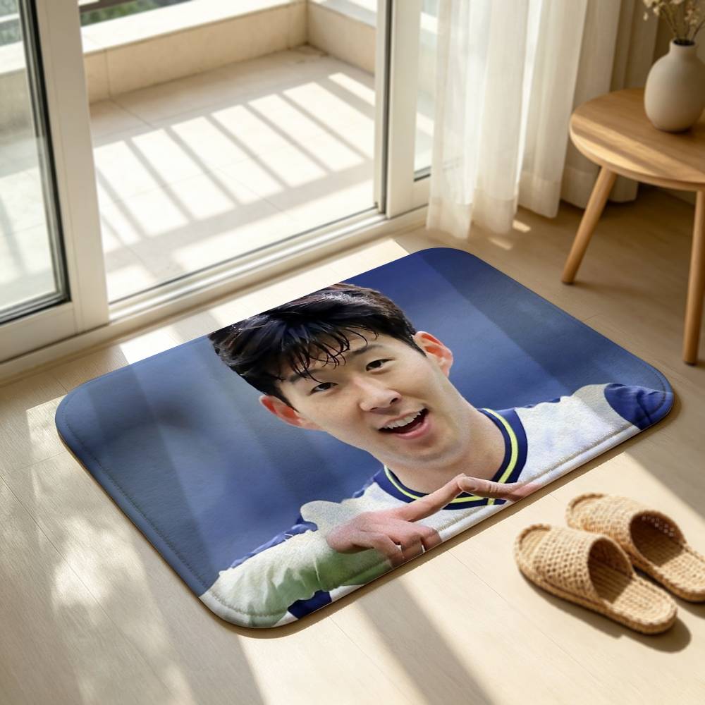 S-Son Heung-min Soft Comfortable Short Plush Rug Carpet mat Anti‑Slip Floor Mat Machine Washable Home Decor