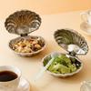 Stainless Steel Plate Silver Shell Snack Bowl Storage Tray Cheese Plate Jewelry Storage Box Kitchen Organizer Silver Trays