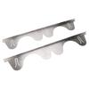 2 Pairs Stove Gap Cover Stainless Steel Retractable Stove Oven Gap Filler Guard Kitchen Counter Side Gap Silver 35cm to