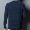 Winter Men's Plus Fleece Middle-aged and Elderly Thickened Dad Knitted Sweater Chenille Warm Top T-shirt Men's Clothing