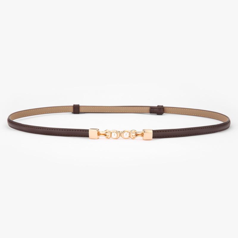 93cm Damen Dünner Ledergürtel Modisch und Vielseitig zu Kleid Einfacher Anzug Mantel Taillengürtel