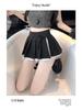 Sweet Pleated A-Line Mini Skirt with Lace Patchwork, High-Waisted and Anti-Exposure, 2025 Summer Collection