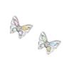 Elegant Zircon Butterfly Studs Earrings Featuring Colorful Stones for Fashionable Women and Everyday Casual Wear