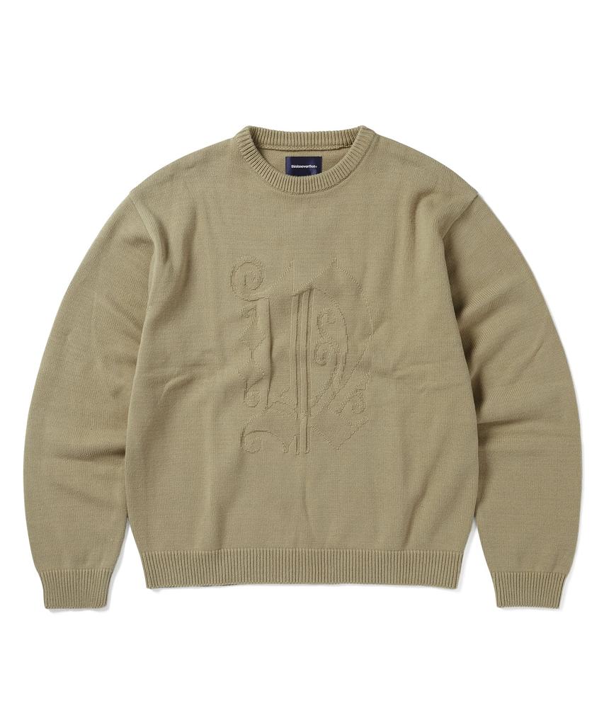THISISNEVERTHAT Fortuna N-Logo Sweater Beige