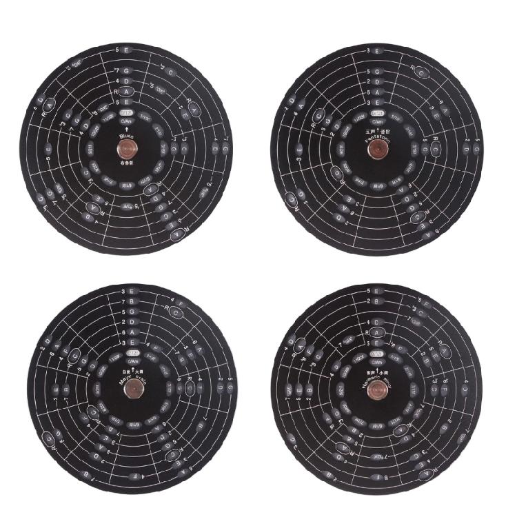 Multifuntional Guitar Scale Reference Tool Guitar Scale Wheel Circle of Fifths Wheel Aluminum Alloy Texture Music Tool