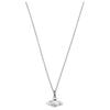VIVIENNE WESTWOOD Mini Bas Relief Classic Crystal Saturn Pendant Necklace Men Necklace Gunmetal 63020104S108S108