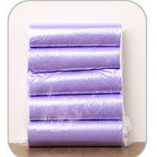 

Thickened Black & White Disposable Trash Bags for Kitchen & Guest Room 5 rolls, 50 pieces