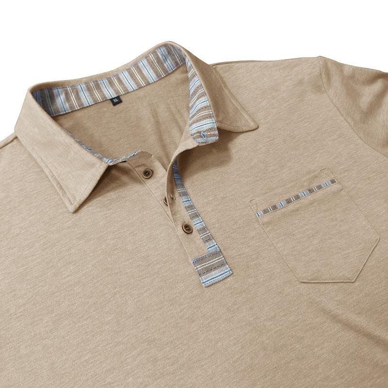 Maglietta Polo Casual da Uomo Taglie Forti con Colletto Reversibile, Maniche Corte, Tasca, Bottoni