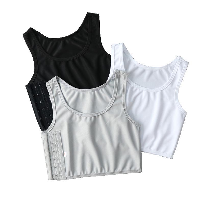 Women's Super Flat Invisible Chest Binder - Short Style, Sports Shaping Vest for Breast Reduction and a Smaller Look