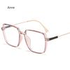 Fashion Leopard Oversized Myopia Glasses Women  Square Blocking Blue Light Ultralight Computer Graduation Eyeglasses minus
