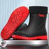 Men's Rain Boots Fashion Mid Calf Rubber Boot Non Slip Fishing Boots for Men Waterproof Outdoor Middle Tube Cycling Rubber Shoes