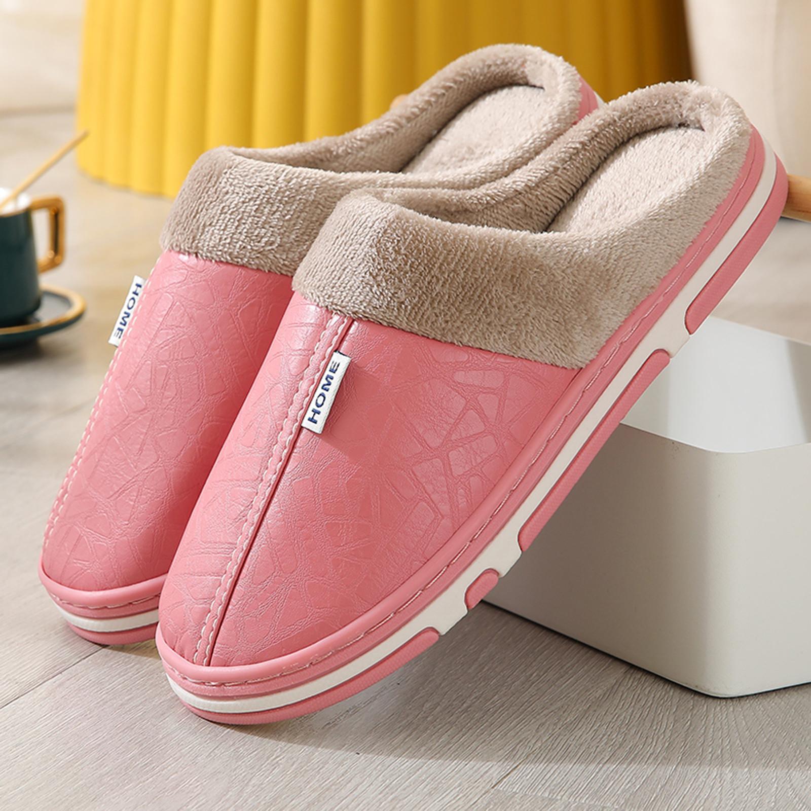 

Unisex House Slippers - - Flower Indoor Casual Shoes Snow Slipper 36-37 рожевий