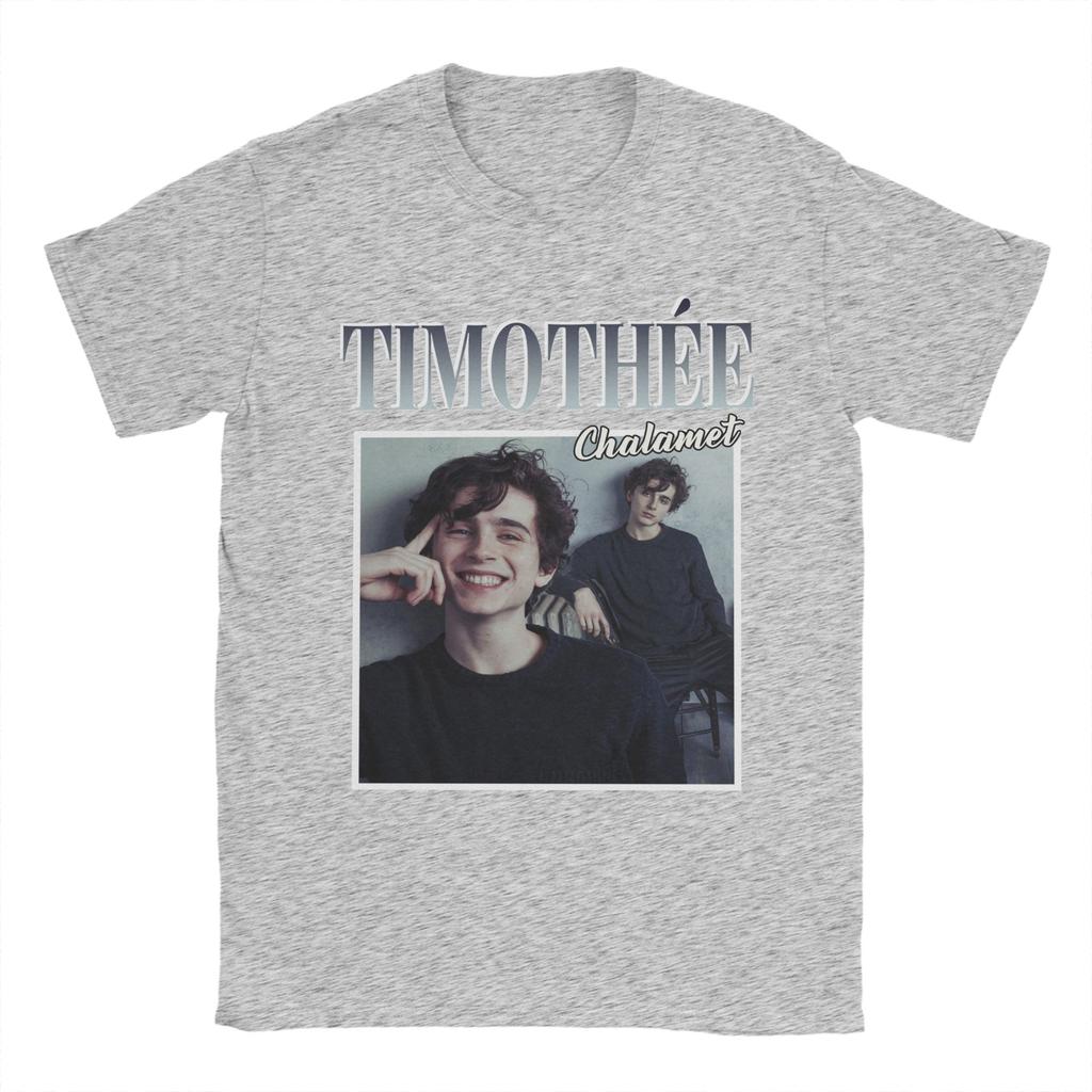 Novelty Timothee Chalamet TShirts Unisex Round Neck 100 Cotton T Shirt Short Sleeve Tee Shirt Plus Size Clothes