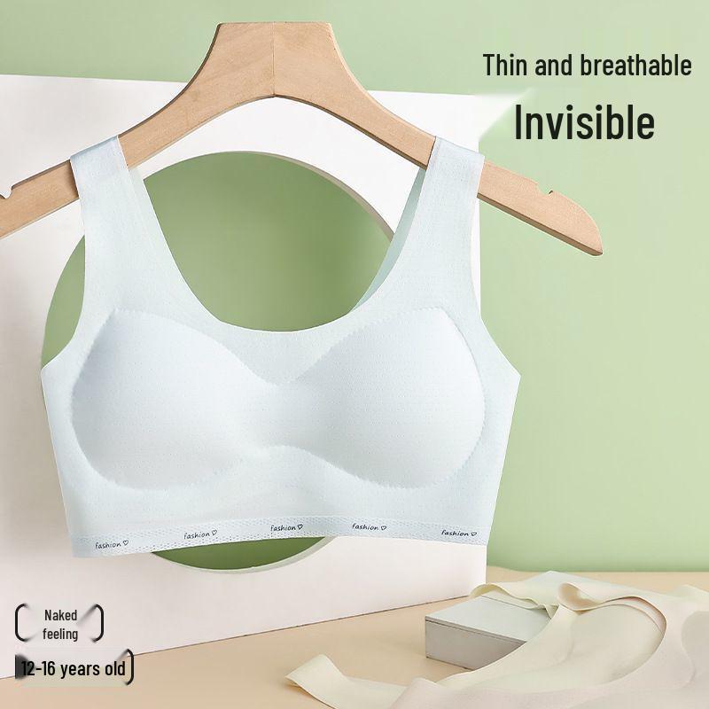 Adolescent Girls' Shockproof Sports Bra & Vest for School