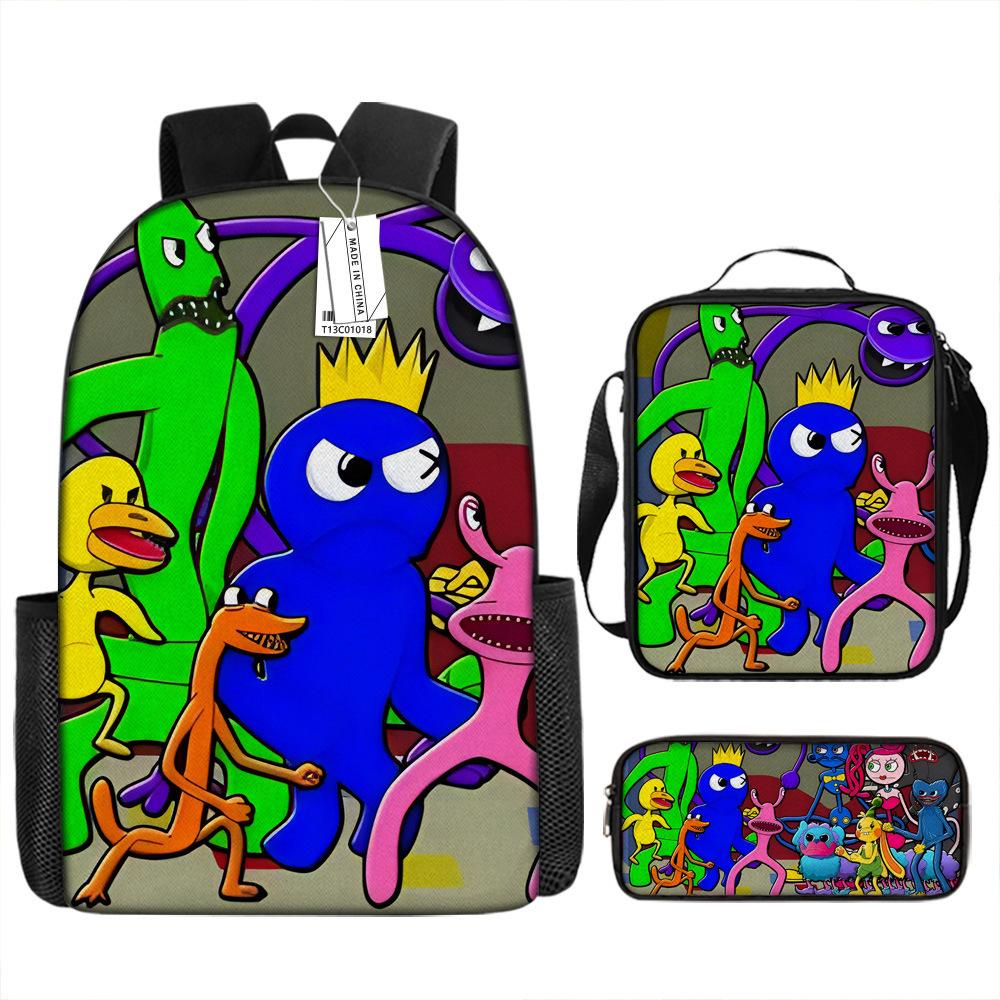Rainbow Friends Animation Middle School Student Schoolbag Cartoon Primary School Student Backpack Burden Reduction Design