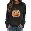 Women's Fashionable and Casual Halloween Print Pullover Hoodie