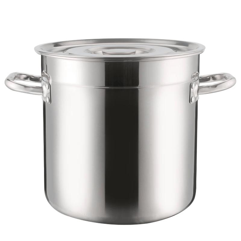 Haise Dike Industrial Stainless Steel Storage Bucket with Lid 50x50 cm