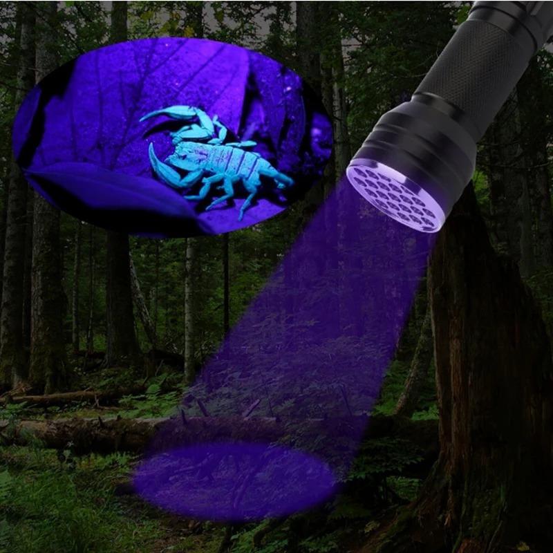 Mini Black Light Flashlight Waterproof UV Flashlight Ultraviolet Waterproof 21 LED Flashlights Detector for Pets Dog UrineStains