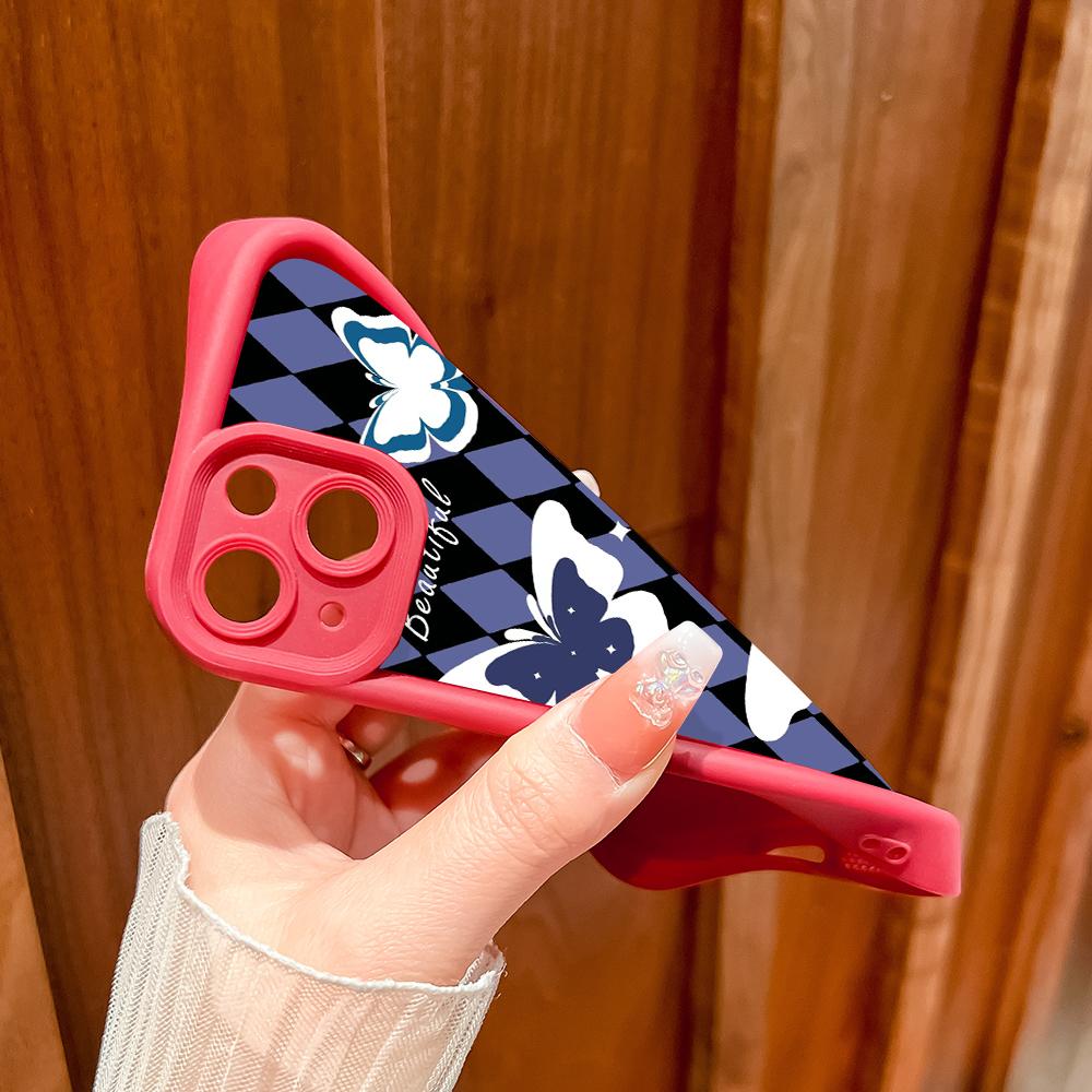 Soft Silicone Square Ladders Cartoon Pattern Full Cover Camera Protection Shockproof Case for Huawei Honor Xiaomi Redmi Samsung