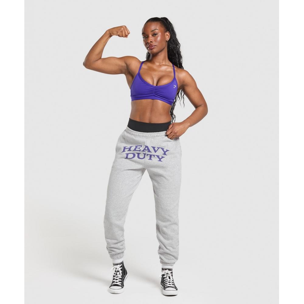 Gymshark Heavy Duty Graphic Loopback Jogger Light Grey Core Marl B3c3d Gbcn