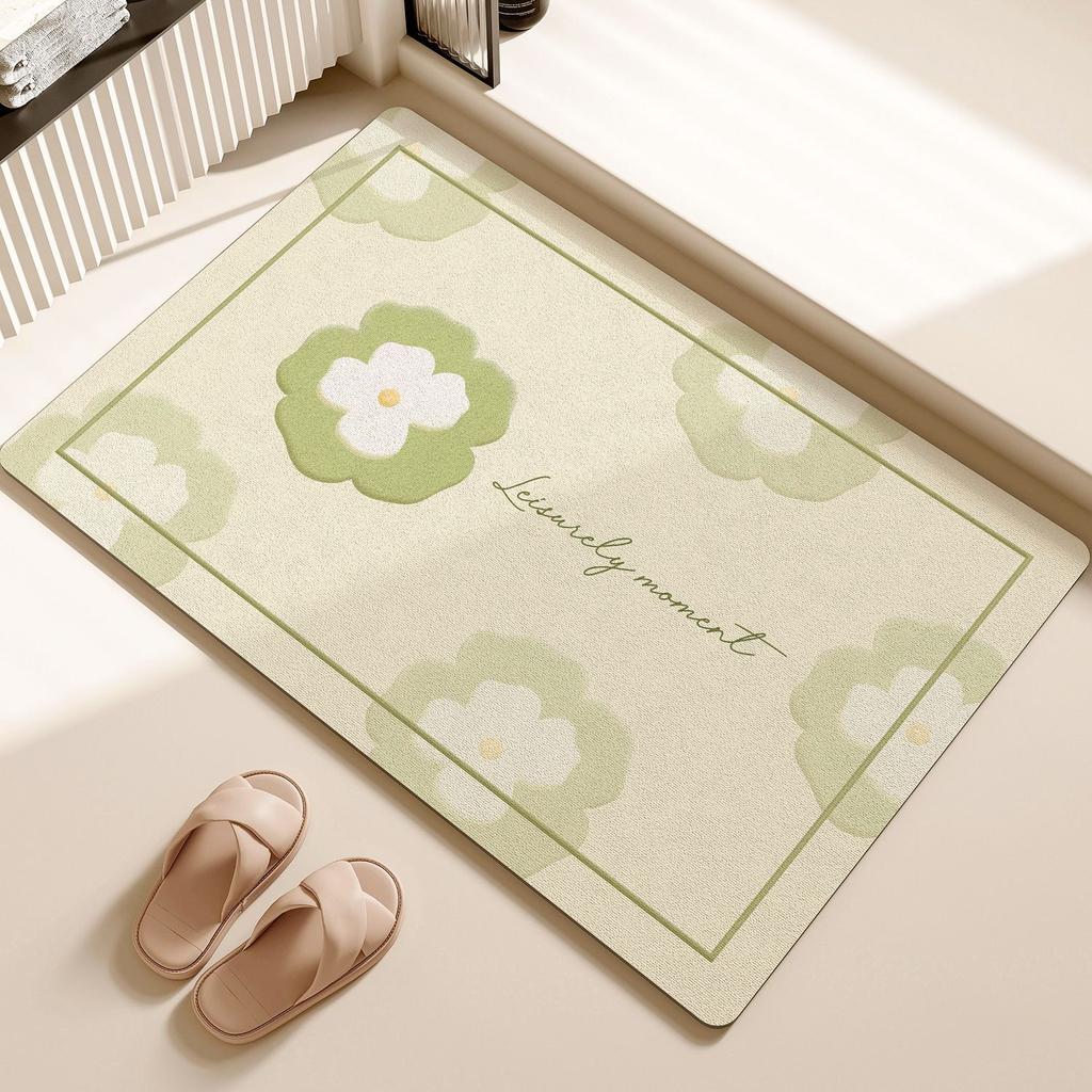 Diatom Mud Bathroom Floor Mat, Quick Drying Anti Slip Foot Mat, Toilet Door Mat, Household Entrance Mat, Carpet