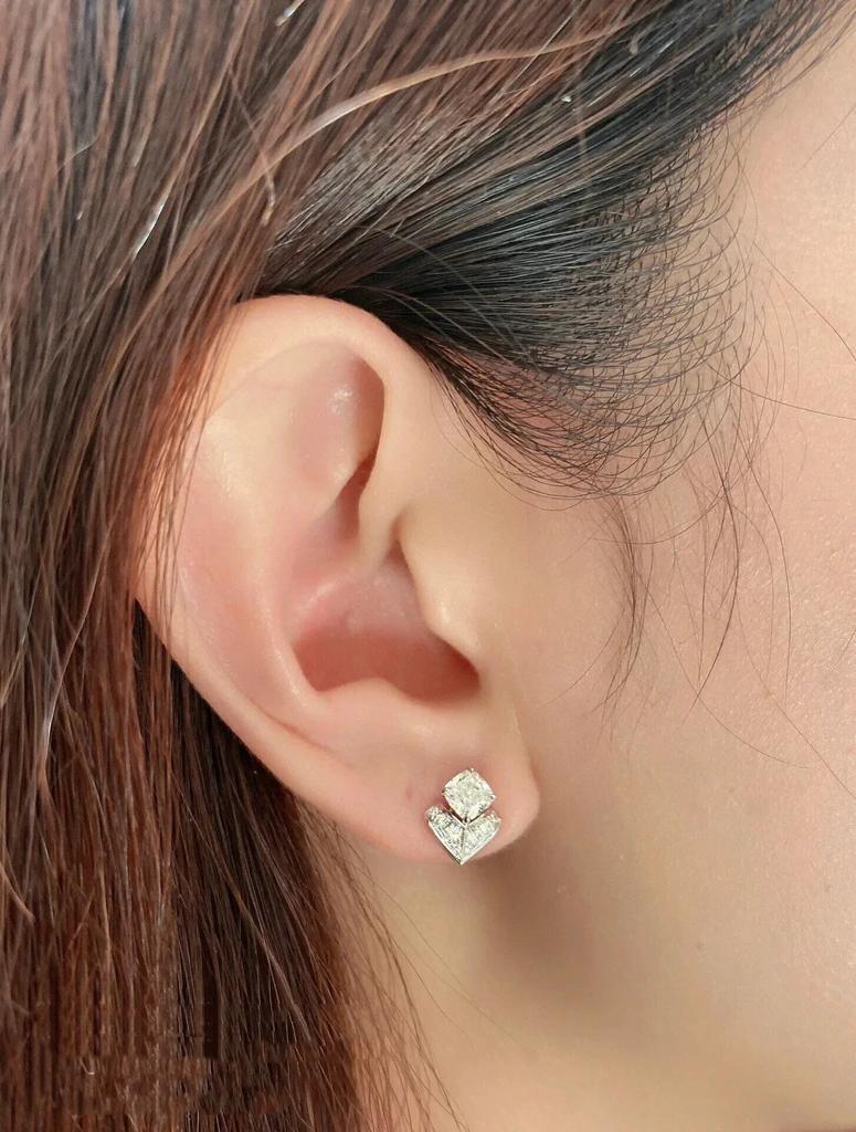 Musla Designer Vintage Earrings for Women Luxury Jewelry Fashion Diamonds Eardrop Pure 925 Sliver Lady Party Stud Earrings
