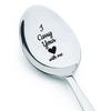 Engraved Design Key of Love Spoon Personalized Text Love Letter Spoon  Romantic Gift